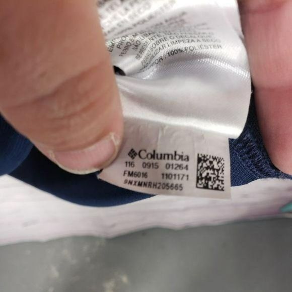 Columbia PFG Size‎ Large Blue Polo Pullover Shirt Golf - Picture 7 of 13